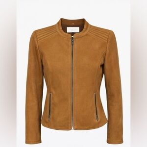NWOT Costes Basic Suedine Biker Suede Jacket Size: Medium